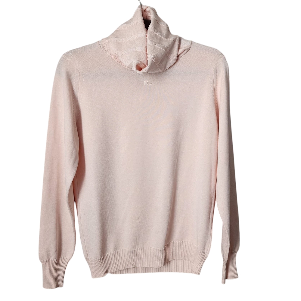 GIVENCHY SPORT x VINTAGE cable knit turtleneck sweater in peach size 38